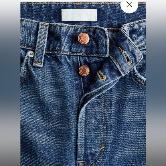 NWT H&M STRAIGHT HIGH WAIST ANKLE JEANS - Picture 5 of 6